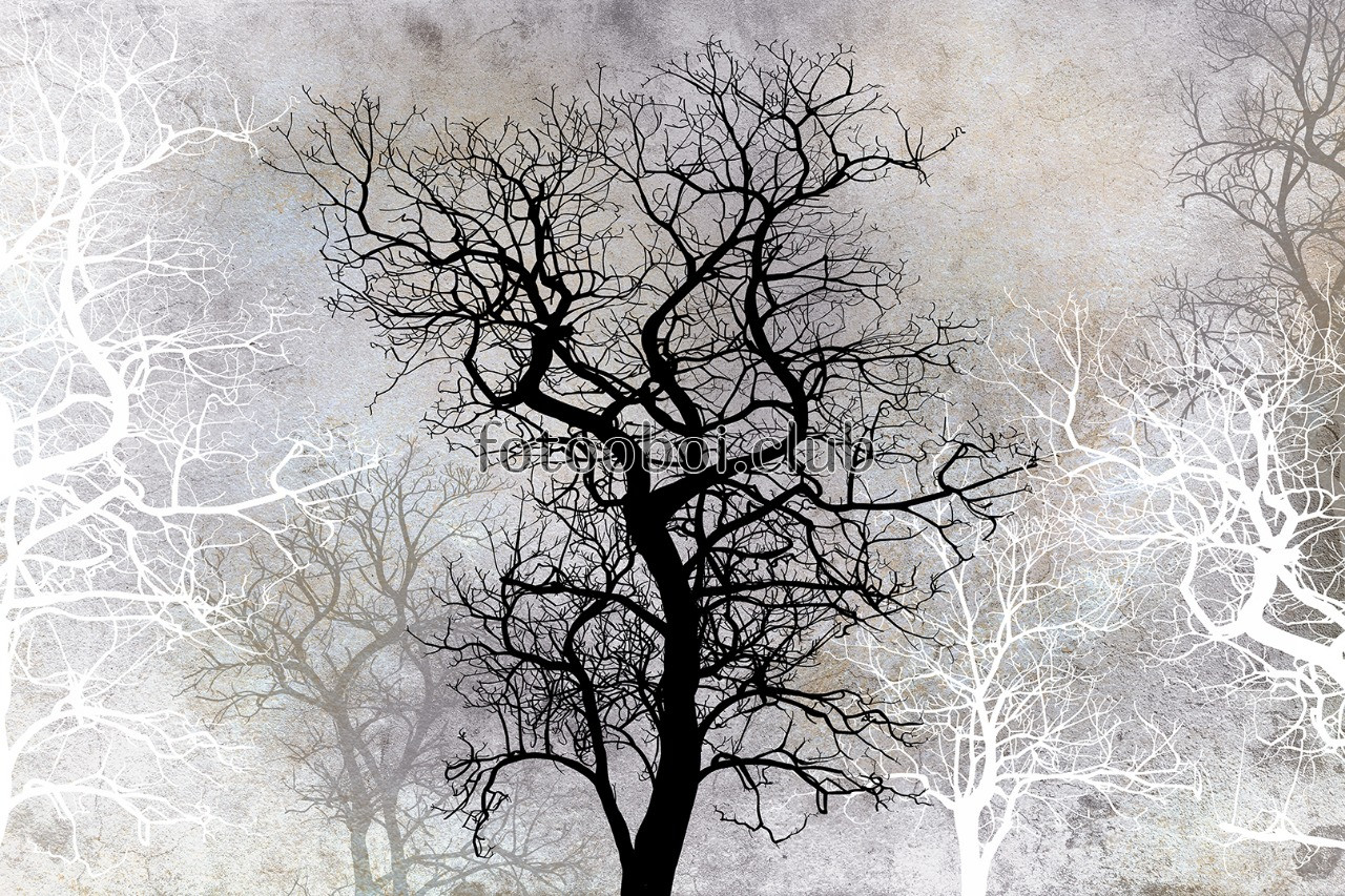 деревья, лес, абстракция, дизайнерские